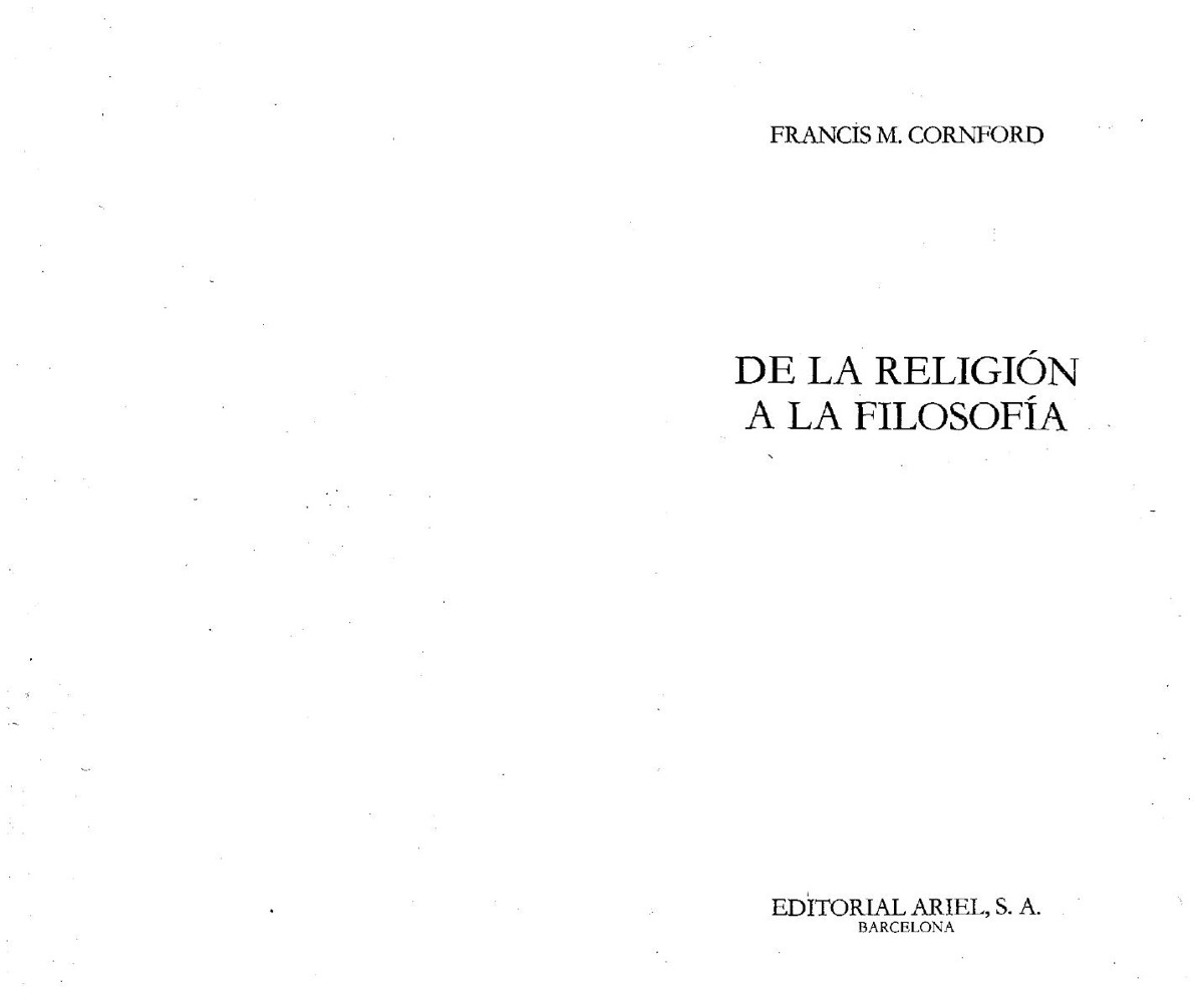 De la religion a la filosofia